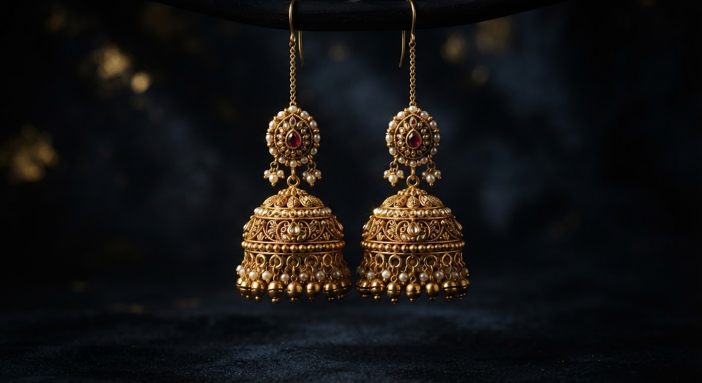Meher Jhumka Earrings — product photo
